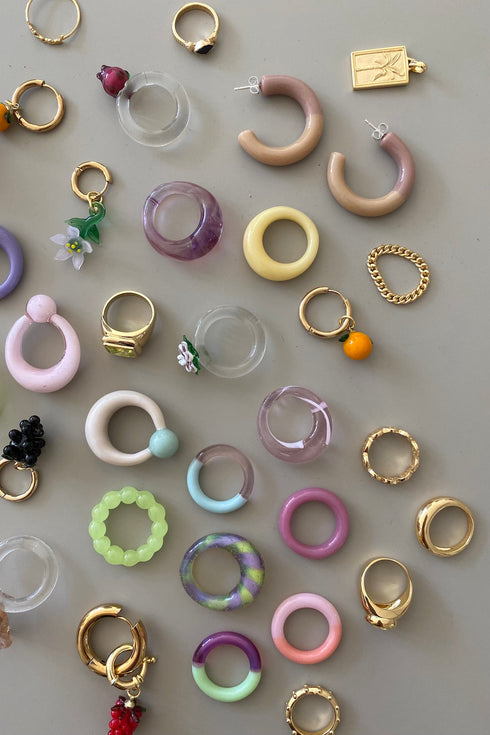 CANDY GLASS RING MINT